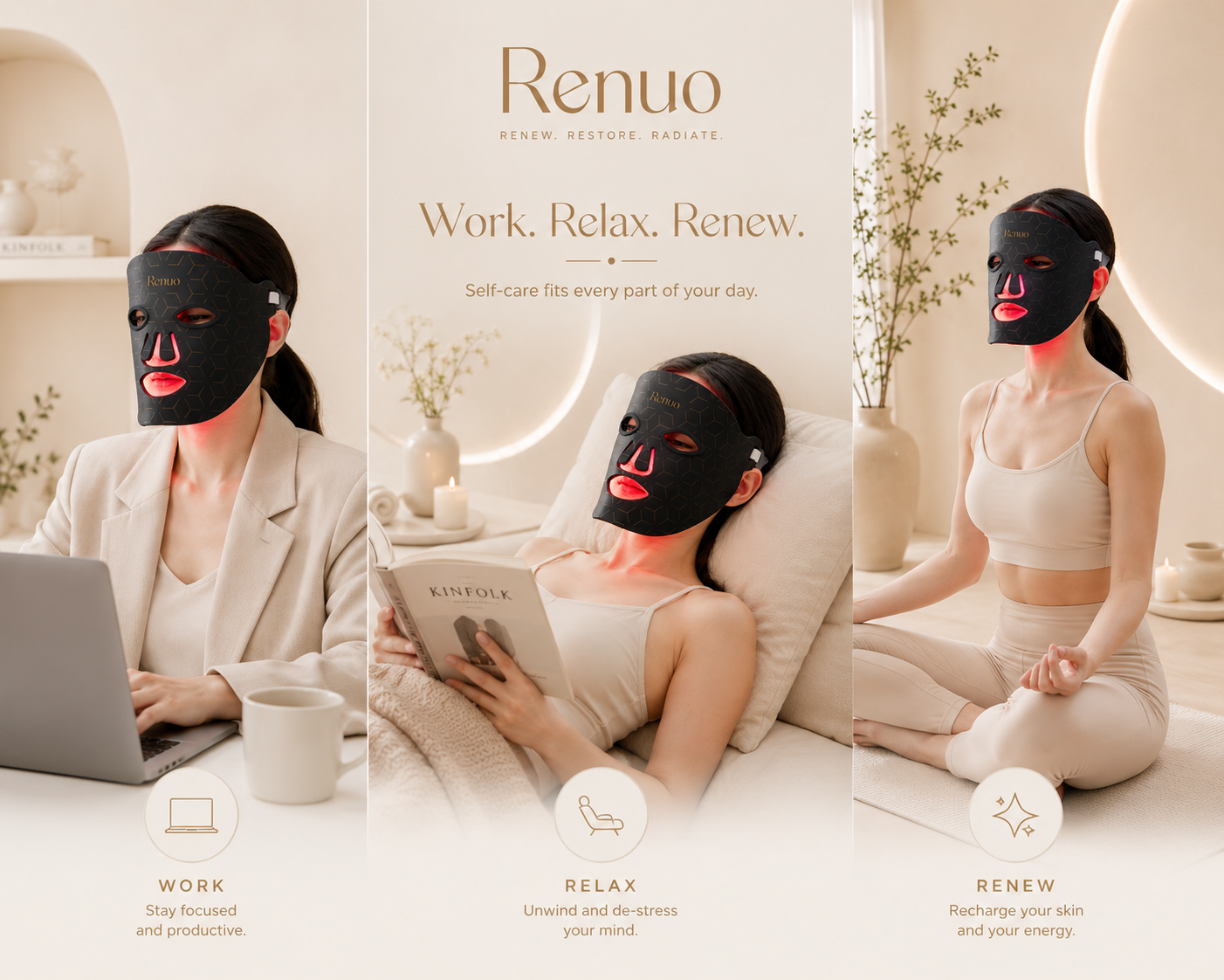 Renuo Pro Red Light Therapy Mask — additional product view