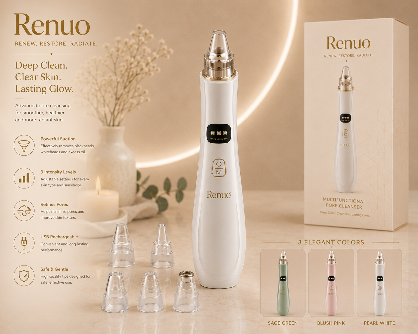 Renuo Clean Pore Vacuum — product detail view